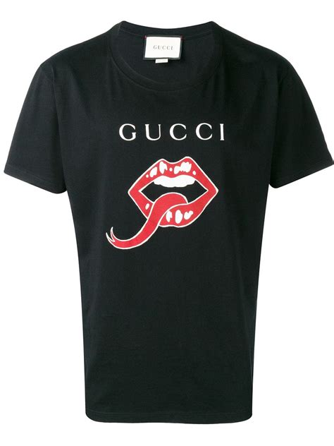 gucci mouth t shirt black